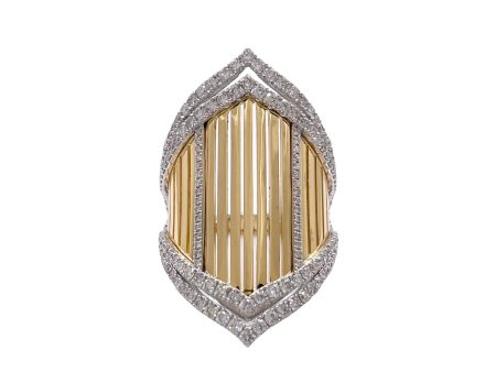 JAY FEDER 18K TWO TONE GOLD DIAMOND SAMBA RING Online