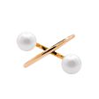 Jay Feder 18k Yellow Gold Pearl Crossover Wrap Ring For Discount