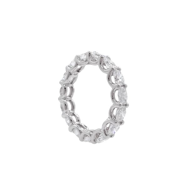 Jay Feder Platinum Oval Diamond East-West Eternity Band Ring Discount