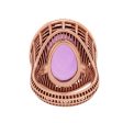 Roule & Co. Amethyst Cabochon and pink Sapphire 18K Rose Gold ring Sale