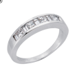 Jay Feder 14K White Gold with Half Circumference Diamond Band Online now