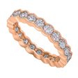 Jay feder 18K Rose gold scalloped eternity band For Discount