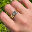 JAY FEDER 18K YELLOW GOLD MARQUISE DIAMOND 3 STONE RING Hot on Sale