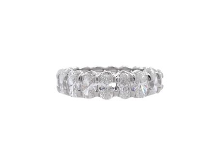 Jay Feder Platinum Oval Diamond Eternity Band Ring Online Hot Sale