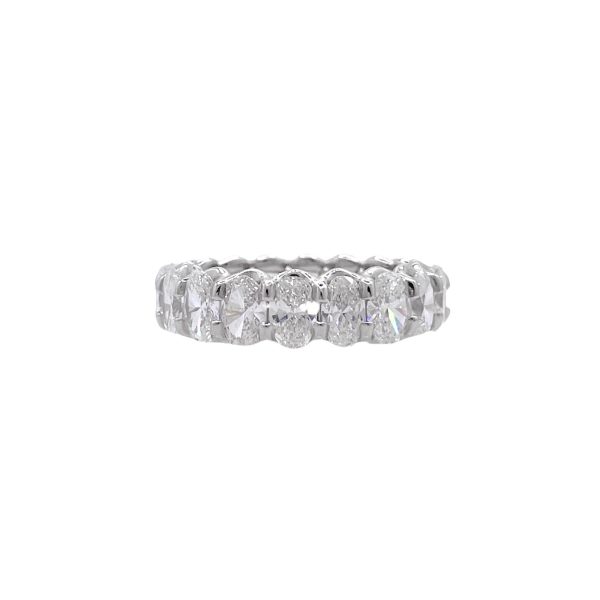 Jay Feder Platinum Oval Diamond Eternity Band Ring Online Hot Sale