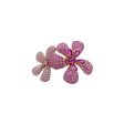 Jay Feder 14k Rose Gold Pink Sapphire and Diamond Flowers Ring Cheap