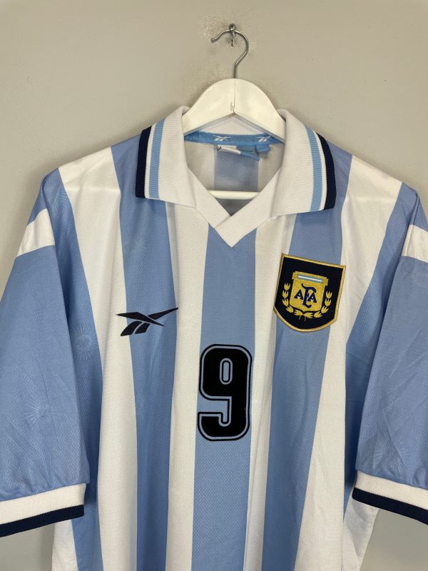 1999 00 ARGENTINA BATISTUTA #9 HOME SHIRT (XL) REEBOK Online now