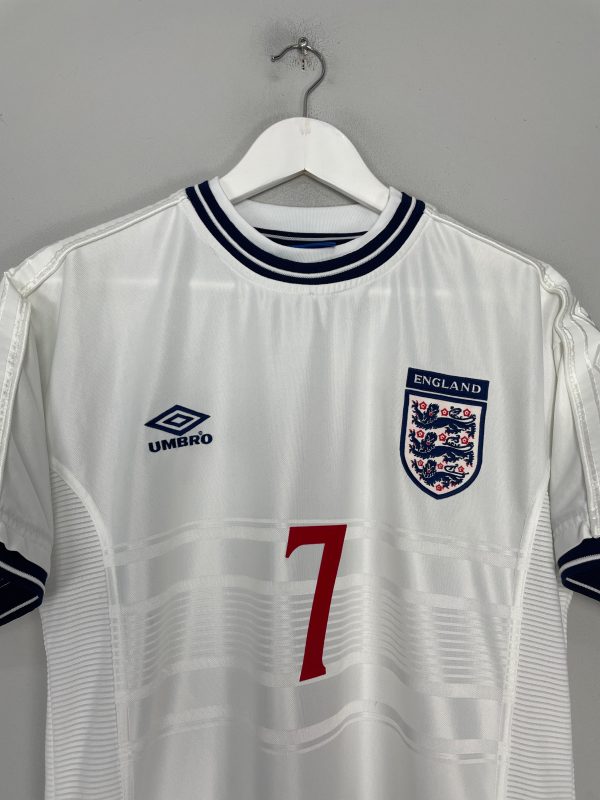 1999 01 ENGLAND BECKHAM #7 HOME SHIRT (M) UMBRO For Discount