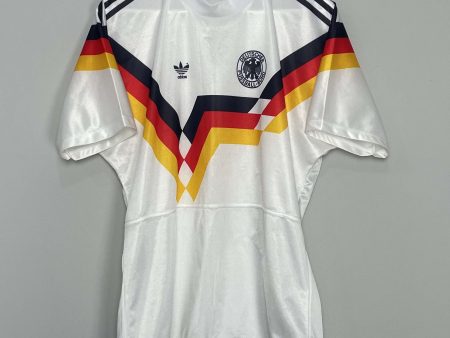 1990 91 GERMANY HOME SHIRT (L) ADIDAS For Sale