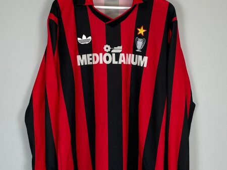 1990 91 AC MILAN L S HOME SHIRT (L) ADIDAS For Discount